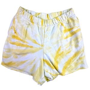 Secret Treasures Women's Lounge Shorts Small Yellow Tie Dye Pajama Sleep
